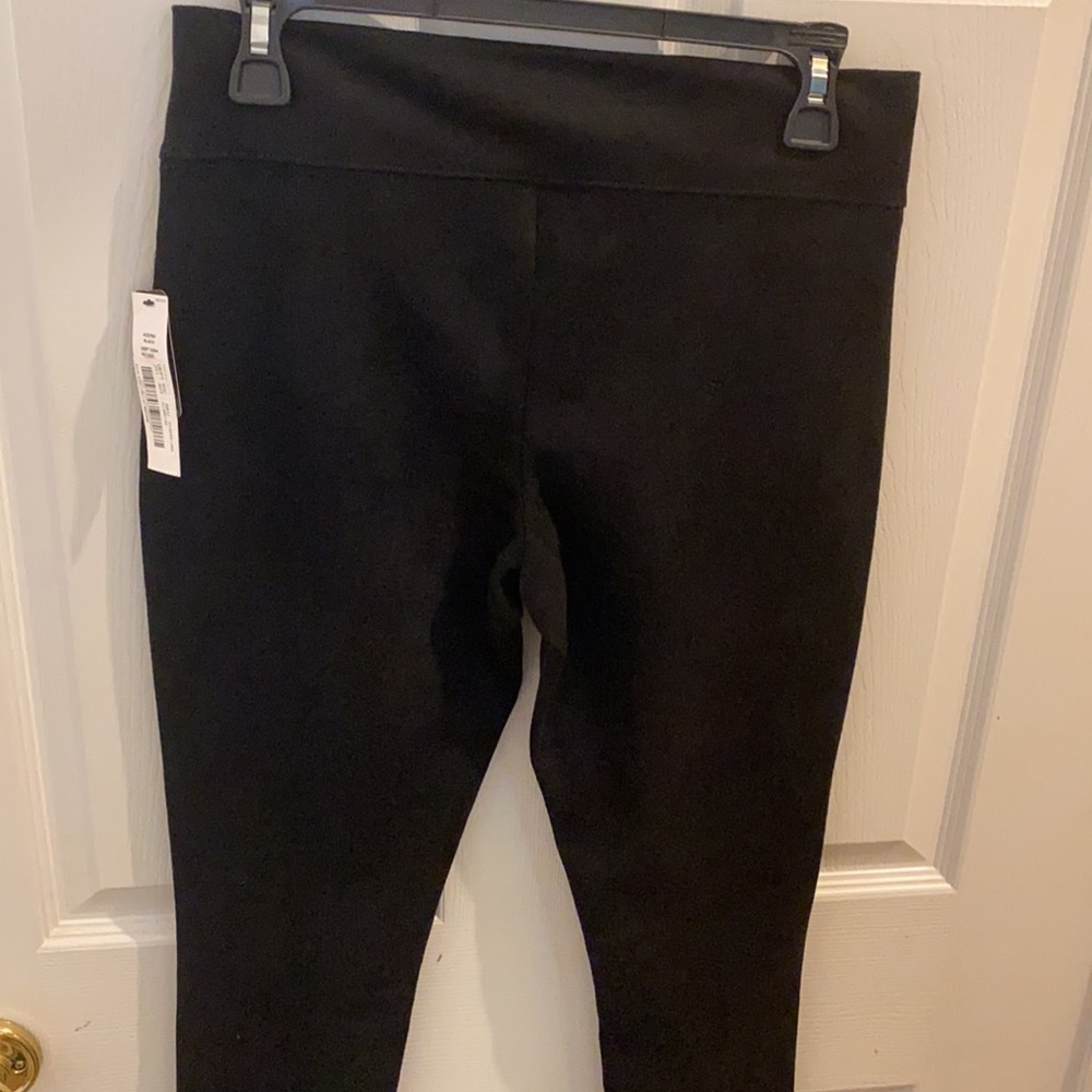 Faux suede leggings, NWT, Black - Picture 8 of 9